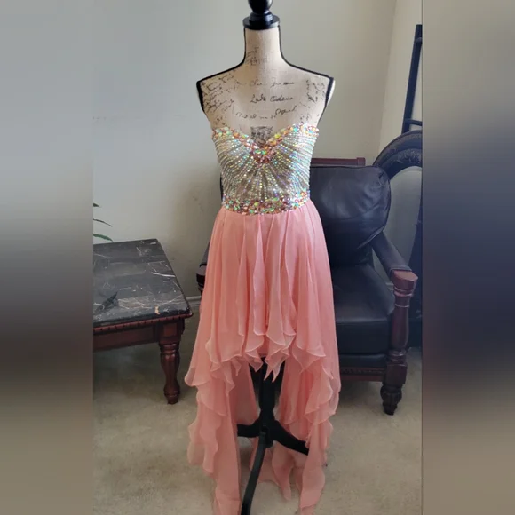 Sherry Hill Sequin Prom Dress-Sz 00 - Picture 2 of 6